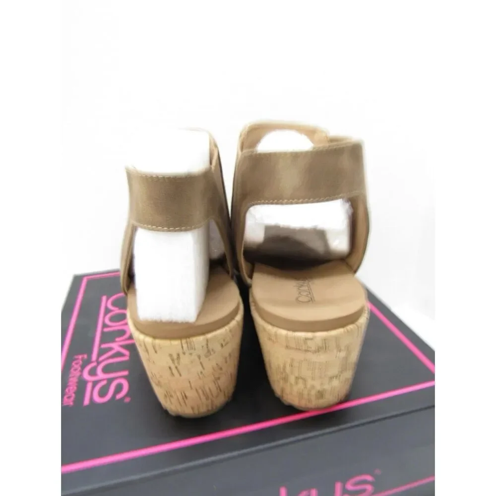 Corkys “Easy Now” Wedge Sandals – Tan Oil – Size 9 – NWT/Box